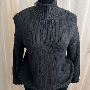Philosophy Black Cowl Neck Sweater